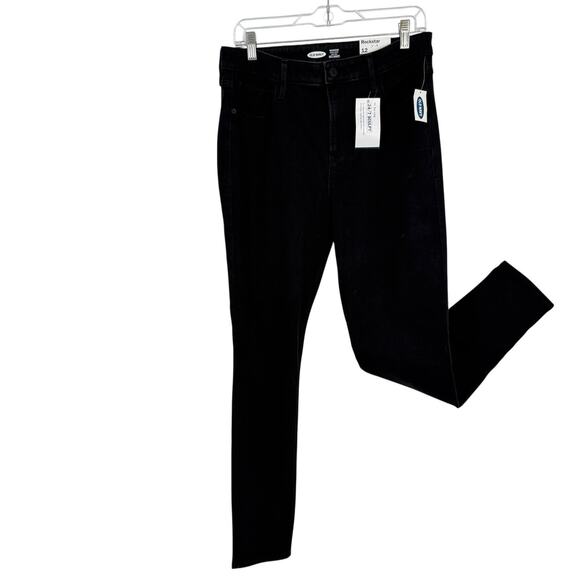Old Navy Rockstar jeans Super Skinny High Rise size 12 Black 24/7 Sculp NEW - Picture 1 of 10